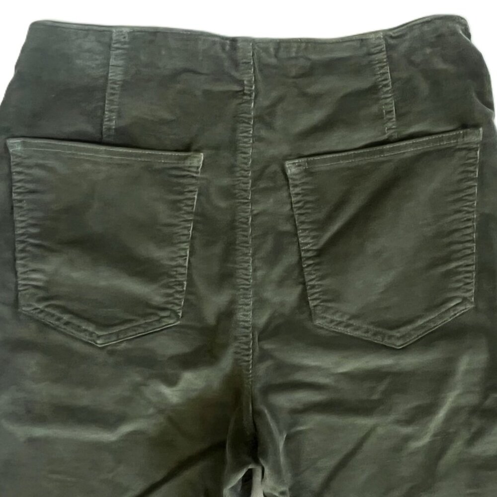 NWOT Veronica Beard Crosbie Wide Leg Button Crop Clover Green Corduroy Pants 28 - Picture 11 of 12